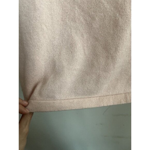 Weekend MaxMara 100 % Cashmere Pink Scoopneck Polar Bear Top Medium - Picture 11 of 12